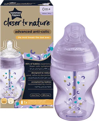 Produktbild von Tommee Tippee, Advanded, Butelka antykolkowa, różowa, 260ml