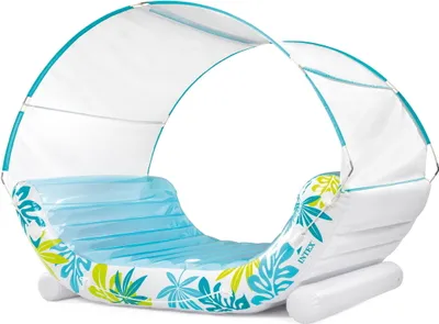 Produktbild von Intex Schwimmliege Tropical Canopy Lounge mit Dach 224cm x 150cm x 165cm 56294EU
