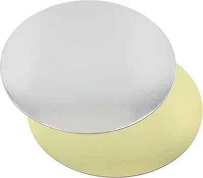 Produktbild von 25 Tortenplatten rund Ø 30 cm · 0,3 cm gold/silber
