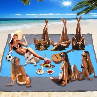Produktbild von Famanu Picknickmat 305 x 275 cm - für 10-12 Personen - wasserfest und sandabweisend