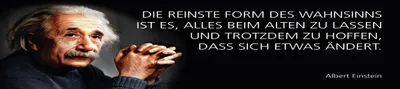 Produktbild von vianmo Blechschild 10x46 cm Einstein Zitat Die reinste Form des Wahnsinns ist es