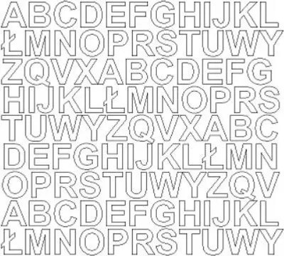 Immagine prodotto di Lettere adesive, 2 cm, bianche, lucide