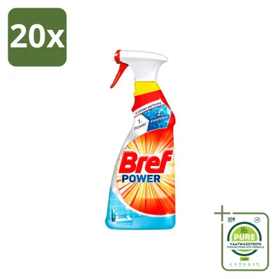 Produktbild von 20 x Bref Power Badreiniger - Anti-Kalk & Schmutz - 750 ml - Großpackung - 20 Stücke