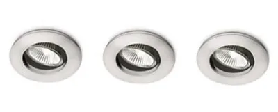 Produktbild von Philips myLiving 579601716, Einbaustrahler, GU10, 3 Glühbirne(n), Halogen, 2800 K, Chrom