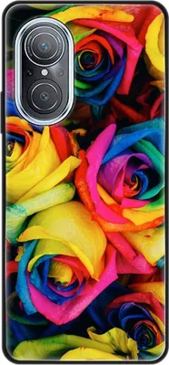 Produktbild von König Design Hülle kompatibel mit Huawei nova 9 SE Kunststoff Soft Handyhülle - Handy Case Bunte Rosen