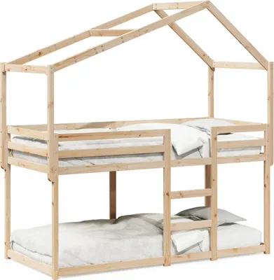 Produktbild von vidaXL Etagenbett ohne Matratze 90x200 cm Massivholz Kiefer