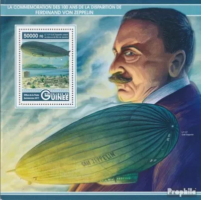 Produktbild von Briefmarken Guinea 2017 Mi Block 2763 (kompl. Ausgabe) postfrisch Zeppelin