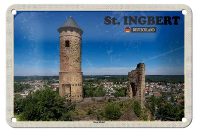 Produktbild von Blechschild Städte St. Ingbert Burg Kirkel Städtetrip 18x12cm Schild