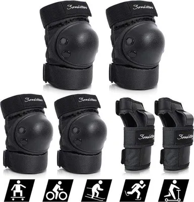 Produktbild von Famanu Knieschützer Schutzset - Für Jungen und Mädchen, Skateboarden, Rollschuhlaufen, Radfahren