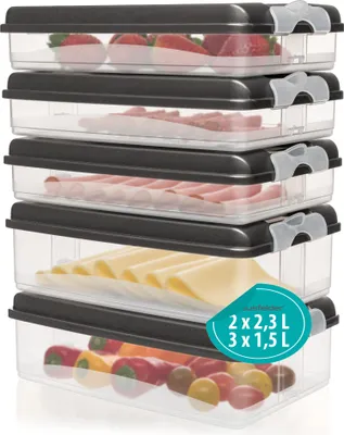 Produktbild von Aufschnittdosen für Kühlschrank, Wurst Aufbewahrung mit Deckel