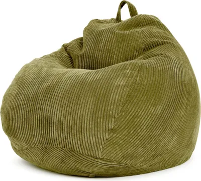 Produktbild von Green Bean® Indoor Sitzsack "Scoop" 90x110cm mit EPS Perlen Füllung - Cordstoff kuschelig, weich, waschbar - Grün