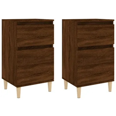 Produktbild von Nachttische 2 Stk. Braun Eichen-Optik 40x35x70 cm