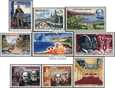 Produktbild von Briefmarken Monaco 1966 Mi 826-834 (kompl.Ausg.) postfrisch Monte Carlo