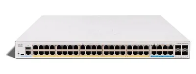 Productafbeelding van Cisco Catalyst 1300X-48NGU-4X - Switch - Laag 3 - beheerd - 4 x 10 Gigabit SFP28 + 8 x 1/2.5/5GBase-T (PoE++) + 40 x 10/100/1000 (PoE+) - voor montage in een rack - PoE++ (740 W)