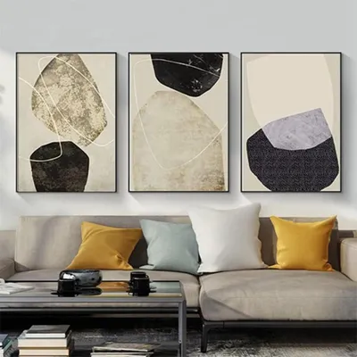 Immagine prodotto di Elzusha - Set di 3 poster in tela minimaliste per la decorazione della parete