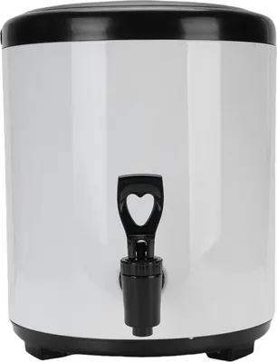 Produktbild von 6L isolierter Getränkespender aus 304 Edelstahl, tragbar für heiße und kalte Getränke für Milch, Tee, Saft, Suppe, weiß