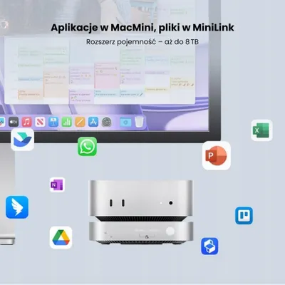 Zdjęcie produktu dla Orico Stacja Dokująca USB-C do Mac Mini z Obudową M.2 NVMe