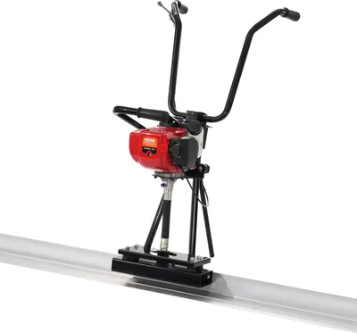 Imagen del producto de Máquina para nivelar y alisar superficies de hormigón con placas de aluminio de 1830 mm, equipada con un juego de barras guía rectas. Motor de vibración de 4 tiempos para el acabado de cemento, con mangos de altura ajustable. Herramientas de hormigón de alta eficiencia, con una velocidad de 6500 RPM