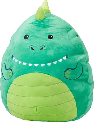 Productafbeelding van Groot knuffelkussen in de vorm van een dinosaurus, 45 cm – groen, van H&L