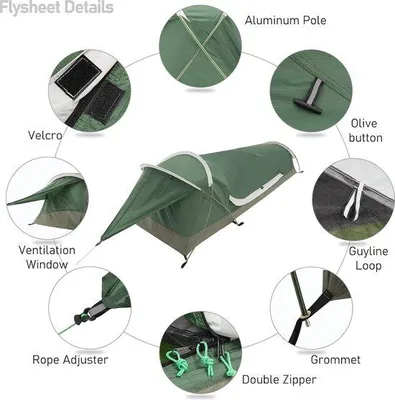 Produktbild von Ultraleichtes, wasserdichtes Bivakzelt für eine Person – ideal zum Campen und Wandern, kompakt und atmungsaktiv