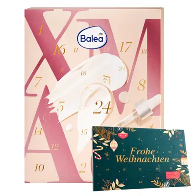Produktbild von 2er Weihnachtskalender Set Balea Face Pflege Adventskalender 2026 Frauen - Damen Advent Kalener + Bale Tisch-kalender, Frau und Herren