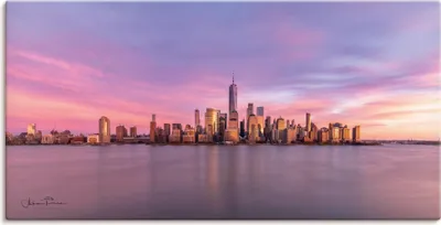 Produktbild von ARTland Leinwandbild Manhattan Skyline Größe: 40x20 cm