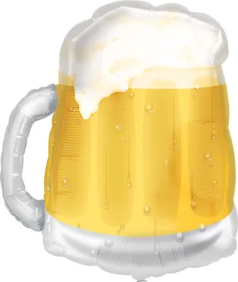 Image de Chope de bière grande - Ballon en plastique - 73 cm