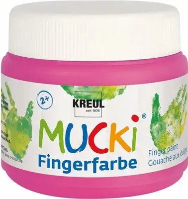 Immagine prodotto di KREUL vernice neon per dita "MUCKI", rosa squillante, 150 ml
