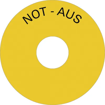 Produktbild von Dreifke® Schild NOT-AUS, Folie, Ø 75 mm