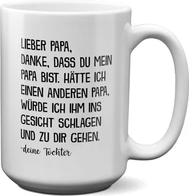 Produktbild von 22Feels XL Tasse Papa Geschenk von Tochter Vatertag Vater Geburtstag Weihnachten Kaffeetasse Männer Haferl Geschenkidee Bürotasse