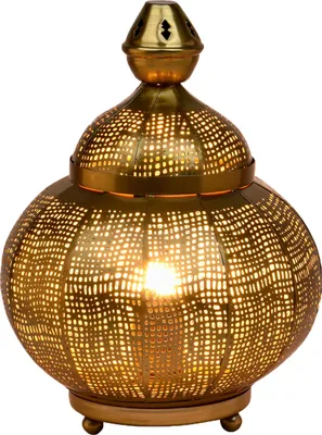 Image de Lampe de table décorative orientale Lampe de chevet Jamala Or