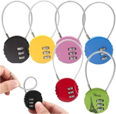 Image de Petite serrure à combinaison à 3 chiffres pour valises