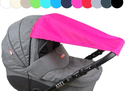 Produktbild von BABYLUX Sonnenschutz SONNENSEGEL für Kinderwagen UNI Buggy UV Schutz Amarant
