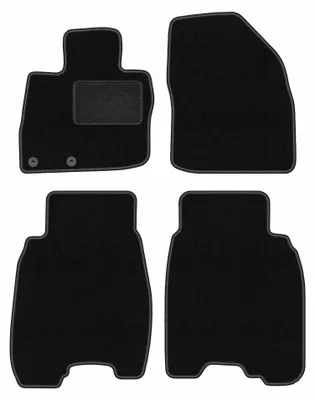 Produktbild von Velours-Fußmatten für Honda Civic VIII 2006-2012 (Schrägheck) – 4-tlg, Schwarz, passgenau – Wielganizator LUX