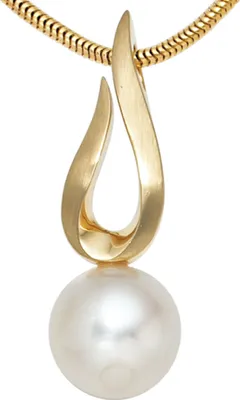 Produktbild von JOBO Anhänger 585 Gold Gelbgold teilmattiert 1 Süßwasser Perle