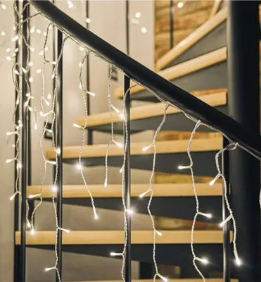 Produktbild von LED Weihnachts Eiszapfen, 5 m, 300 LEDs, Outdoor, Warmweiß, Timer