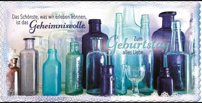 Produktbild von Geburtstag - Glückwunschkarte im Format 10 x 21 cm mit Umschlag