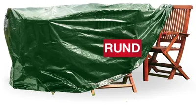 Produktbild von Rainexo Dreifach laminierte Schutzhülle in Grün für runden Gartentisch