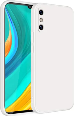 Immagine prodotto di Custodia per Huawei Enjoy 10E Morbido silicone liquido, custodia in gomma antiurto Bianco
