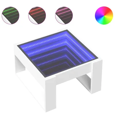 Produktbild von Couchtisch mit Infinity-LED Weiß 50x53x30 cm
