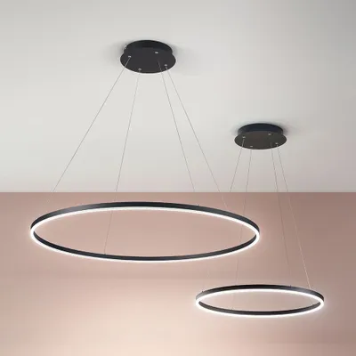 Produktbild von Fabas Luce Giotto LED Hängelampe Ø 60cm Metall Schwarz