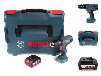 Zdjęcie produktu dla Akumulatorowa wiertarko-wkrętarka udarowa Bosch Professional GSB 18V-21 18V 55Nm + 1x akumulator 3.0Ah + L-Boxx - bez ładowarki