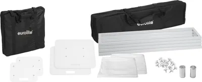 Zdjęcie produktu dla EUROLITE 2x Stage Stand 150cm inkl. Cover und Tasche, weiß (32000070)