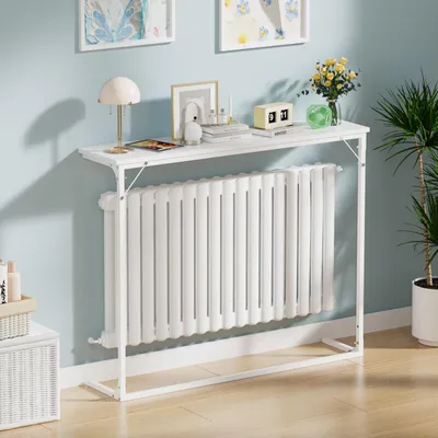 Produktbild von Konsolentisch schmal,100cm Beistelltisch,Eingangstisch aus Holzwerkstoff,Flurtisch,Platzsparend Kleiner Ausstellungstisch Sofatisch für Eingang/Flur