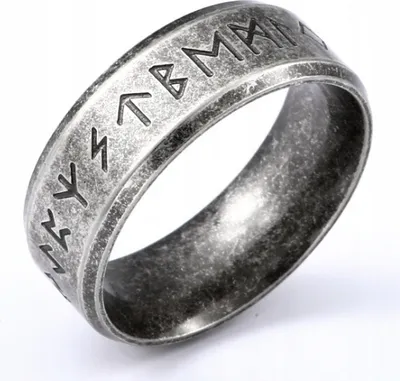 Produktbild von VIKING 316L Stahl Silber Ring AMULETT 212