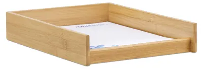 Produktbild von Relaxdays Dokumentenablage Holz, DIN A4 Papierfach, Büro, Natur