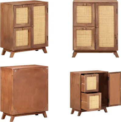 Immagine prodotto di vidaXL Credenza 60x35x75 cm in legno massiccio di Mango - Credenza - Credenze - Credenza di legno - Credenze di legno