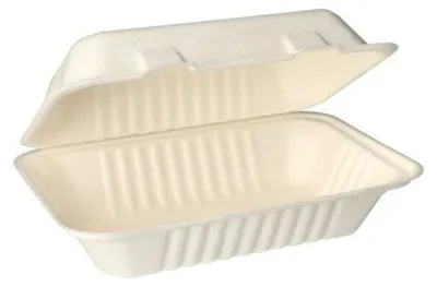 Produktbild von 500 Menüboxen, Zuckerrohr ungeteilt 7,9 cm x 23 cm x 15,5 cm weiss