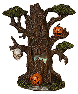 Produktbild von Scary LED Geisterbaum mit Kürbis & Totenkopf 22cm