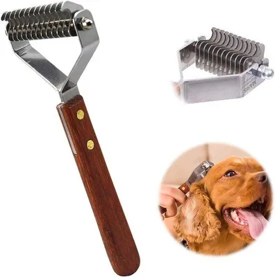 Produktbild von Famanu Entwirrungsbürste für Hunde und Katzen - Professionelles Pflegewerkzeug